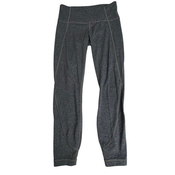 Athleta Womens Gray Salutation Heathered Gret Cropped Leggings Small - Picture 2 of 8